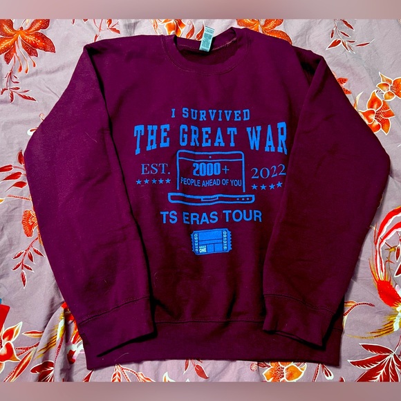 Taylor Swift Tops - Taylor Swift Eras Tour I Survived The Great War Presale Sweatshirt